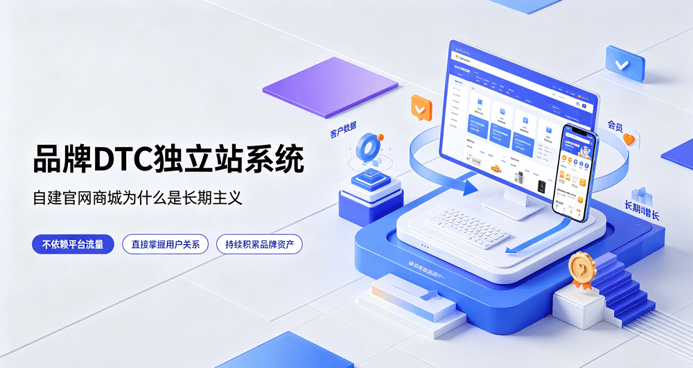 品牌DTC独立站系统：自建官网商城为什么是长期主义